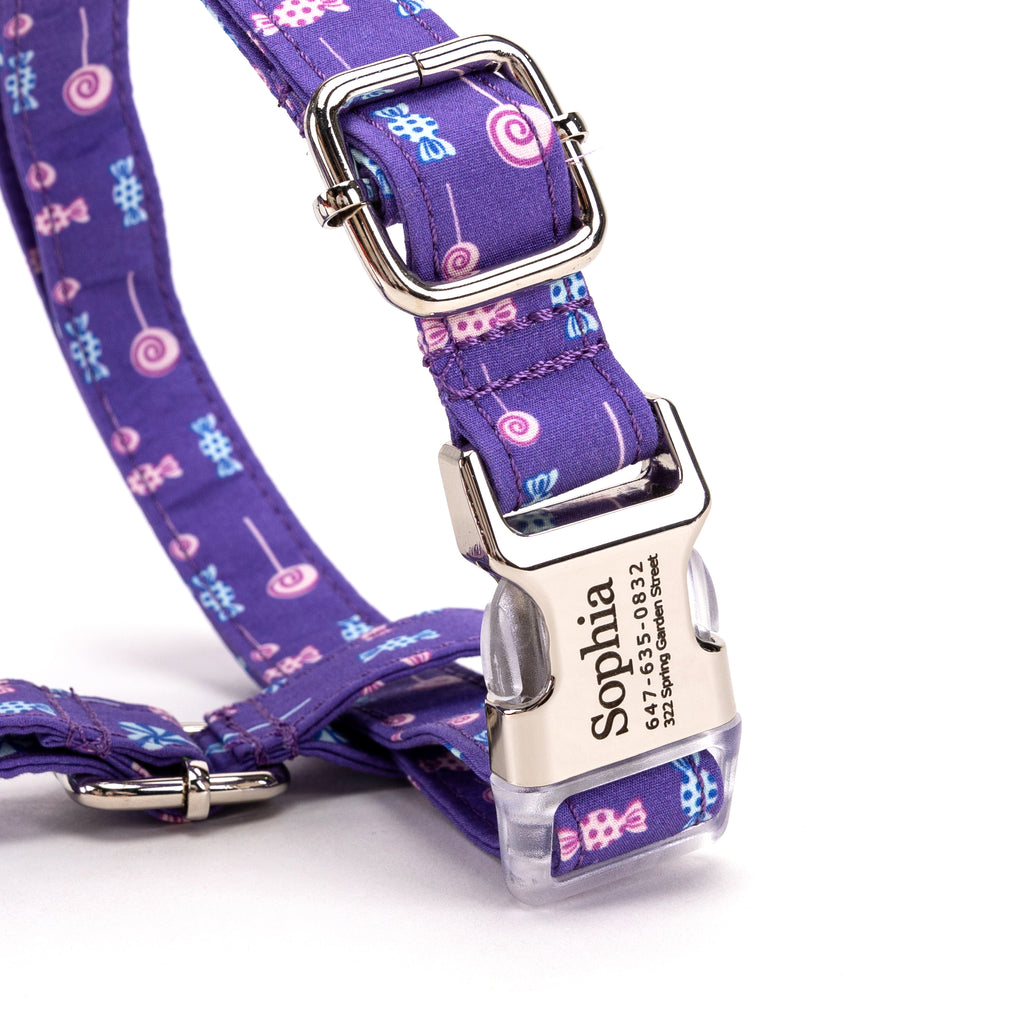 100% Cotton Adjustable No Pull Dog Harness  Lollipop buckle