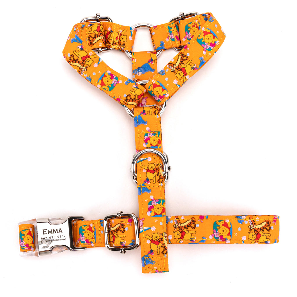 100% Cotton Adjustable No Pull Dog Harness Winnie the Pooh top
