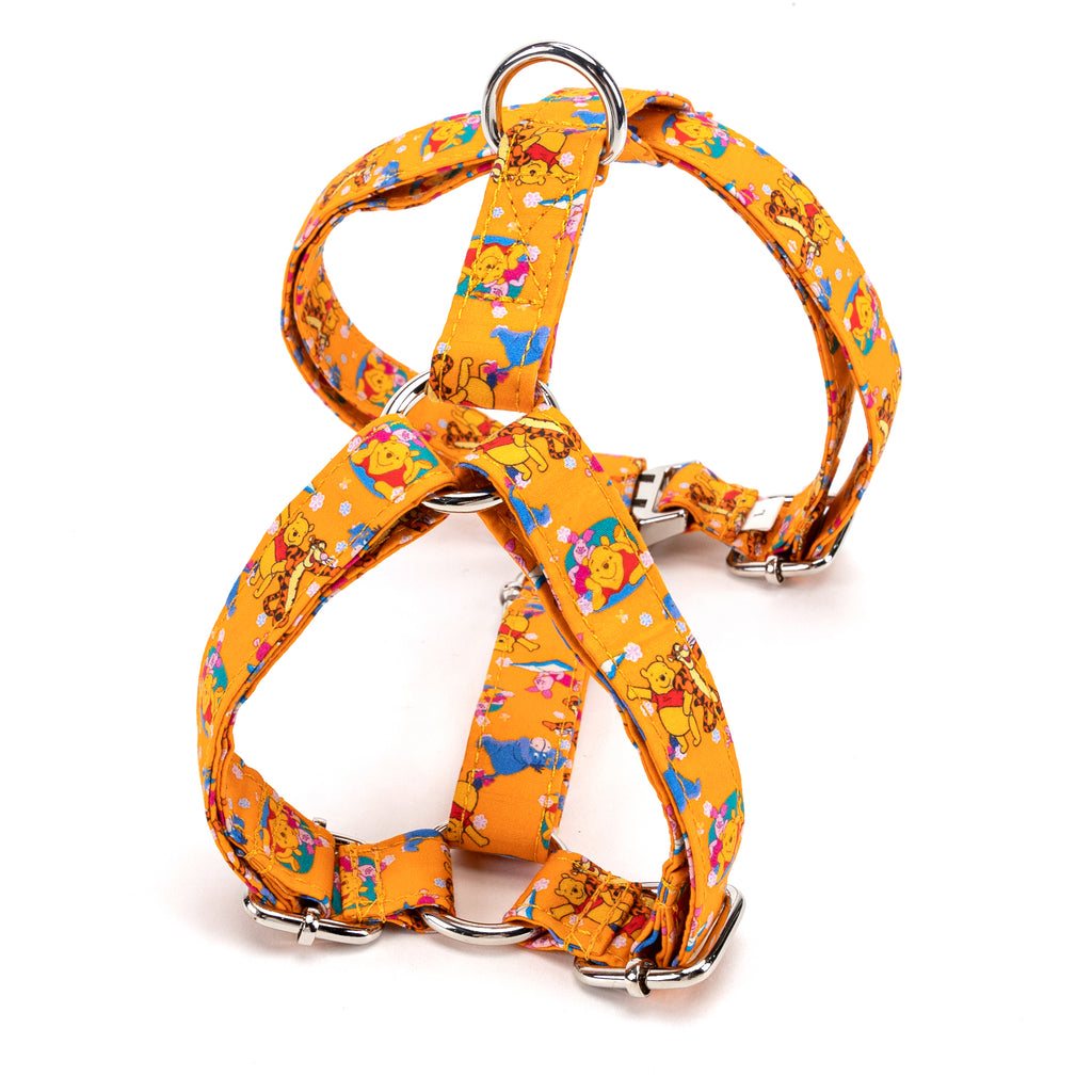 100% Cotton Adjustable No Pull Dog Harness Winnie the Pooh back