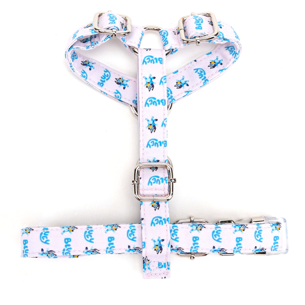 100% Cotton Adjustable No Pull Dog Harness Bluey BOTTOM