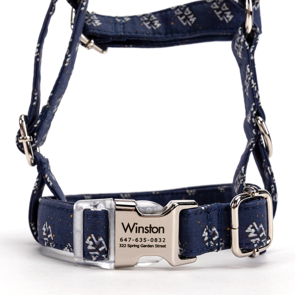 100% Cotton Adjustable No Pull Dog Harness Star Wars FRONT