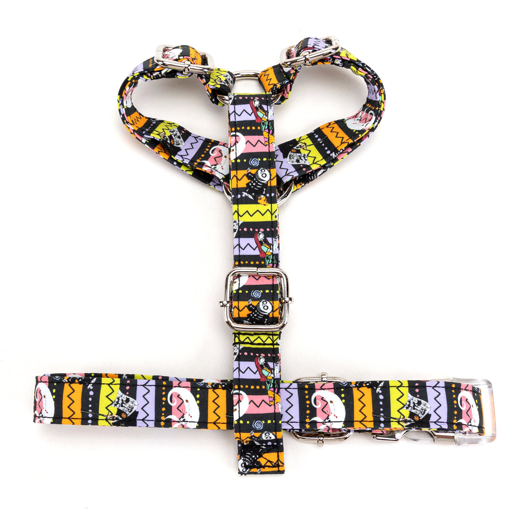 100% Cotton Adjustable No Pull Dog Harness The nightmare before Christmas BOTTOM