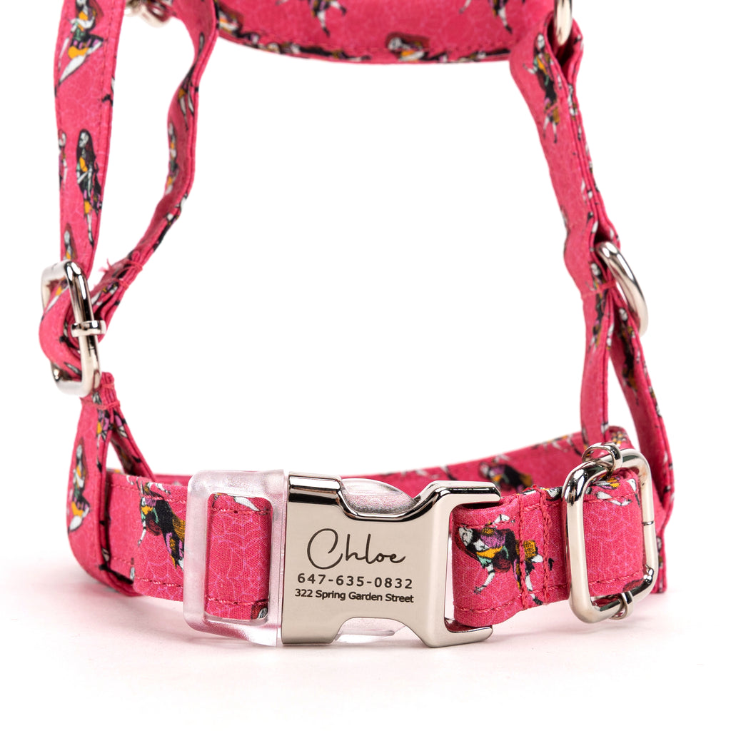 100% Cotton Adjustable No Pull Dog Harness Sally the nightmare before Christmas FRONT