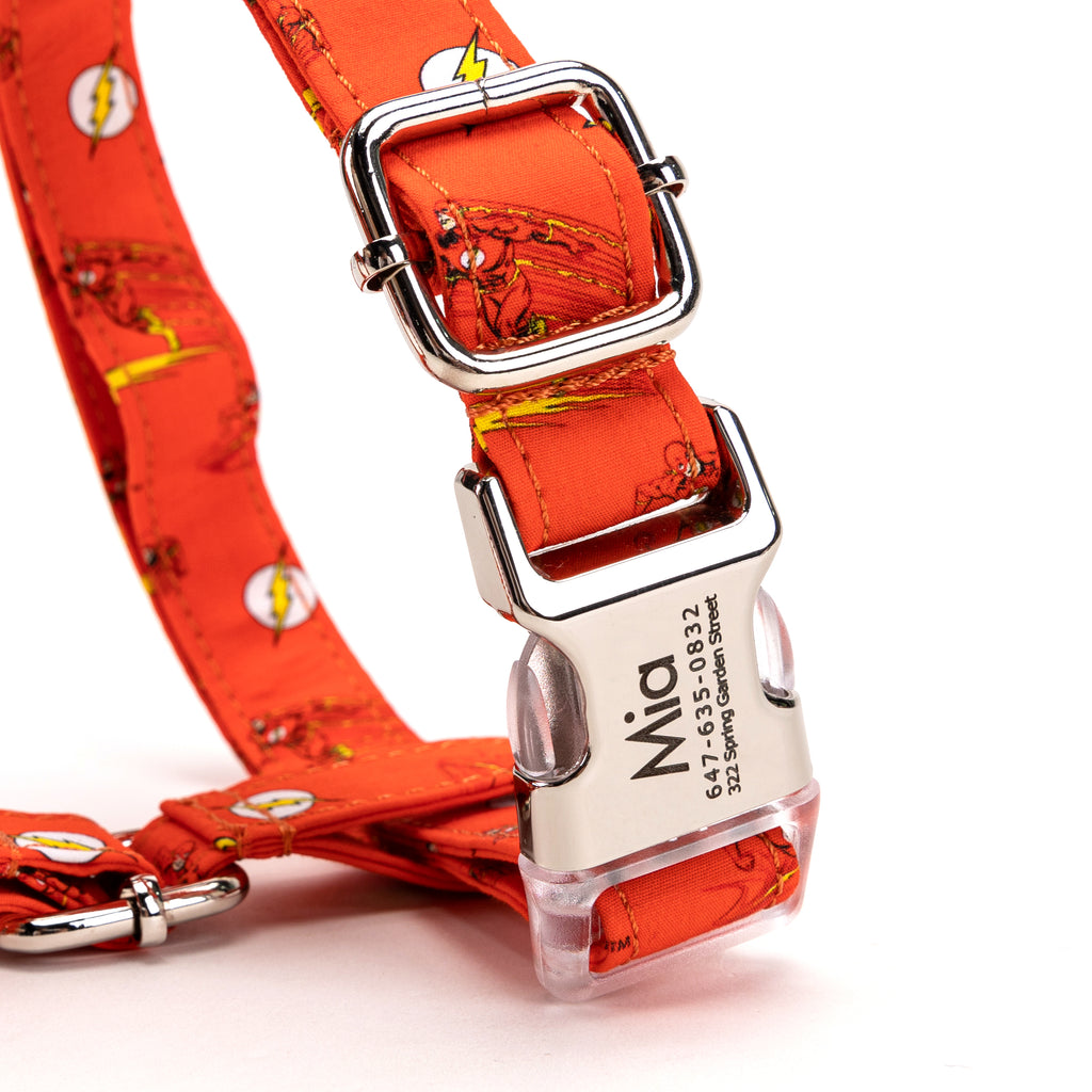 100% Cotton Adjustable No Pull Dog Harness The Flash BUCKLE