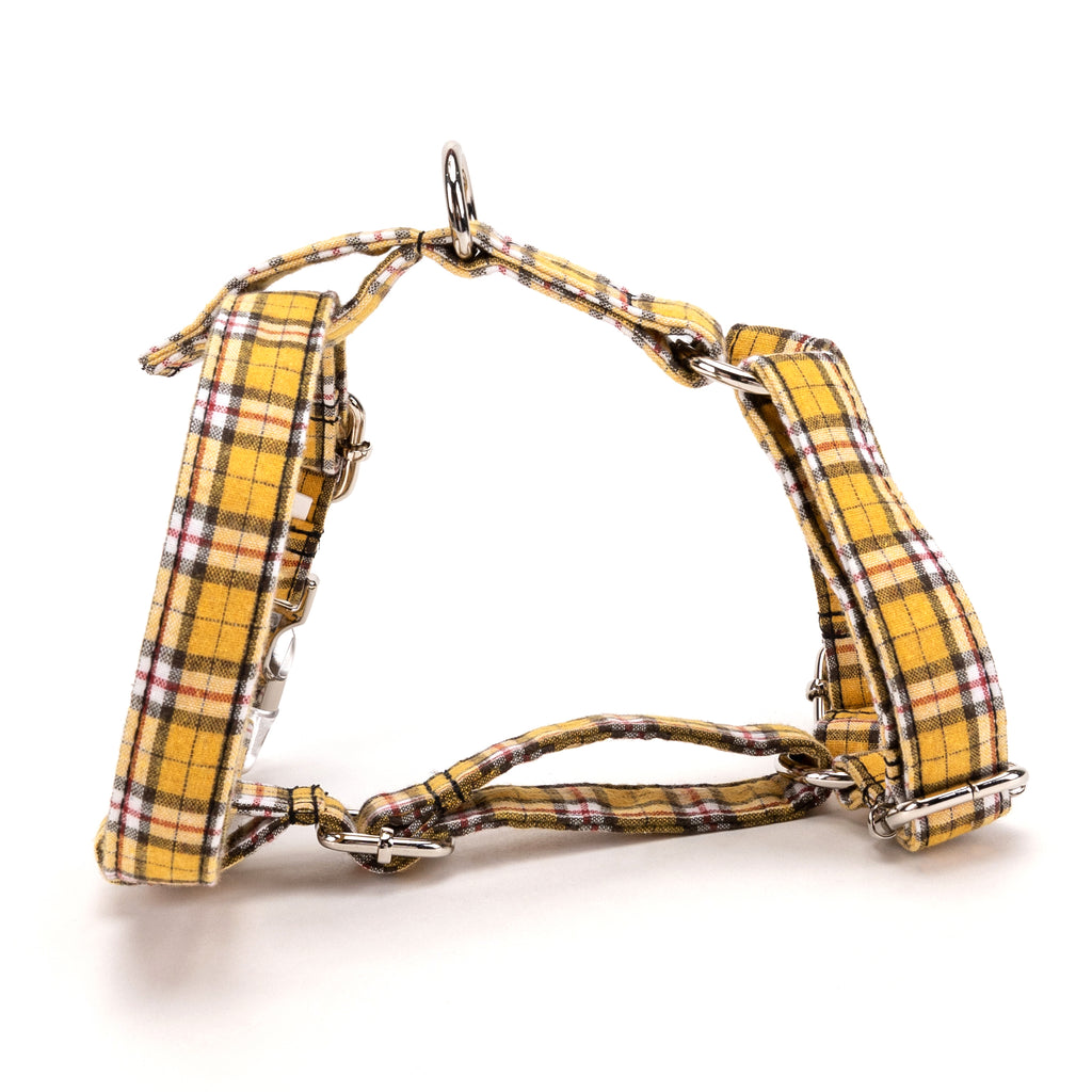 100% Cotton No Pull Dog Harness MacPherson Hunting Yellow MAIN