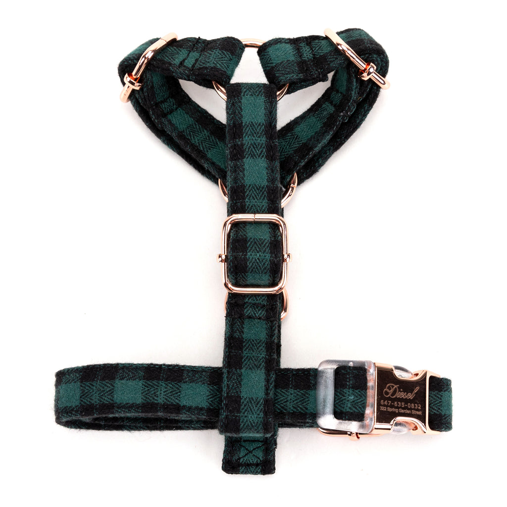 100% Cotton Adjustable No Pull Dog Harness Black Watch Army top