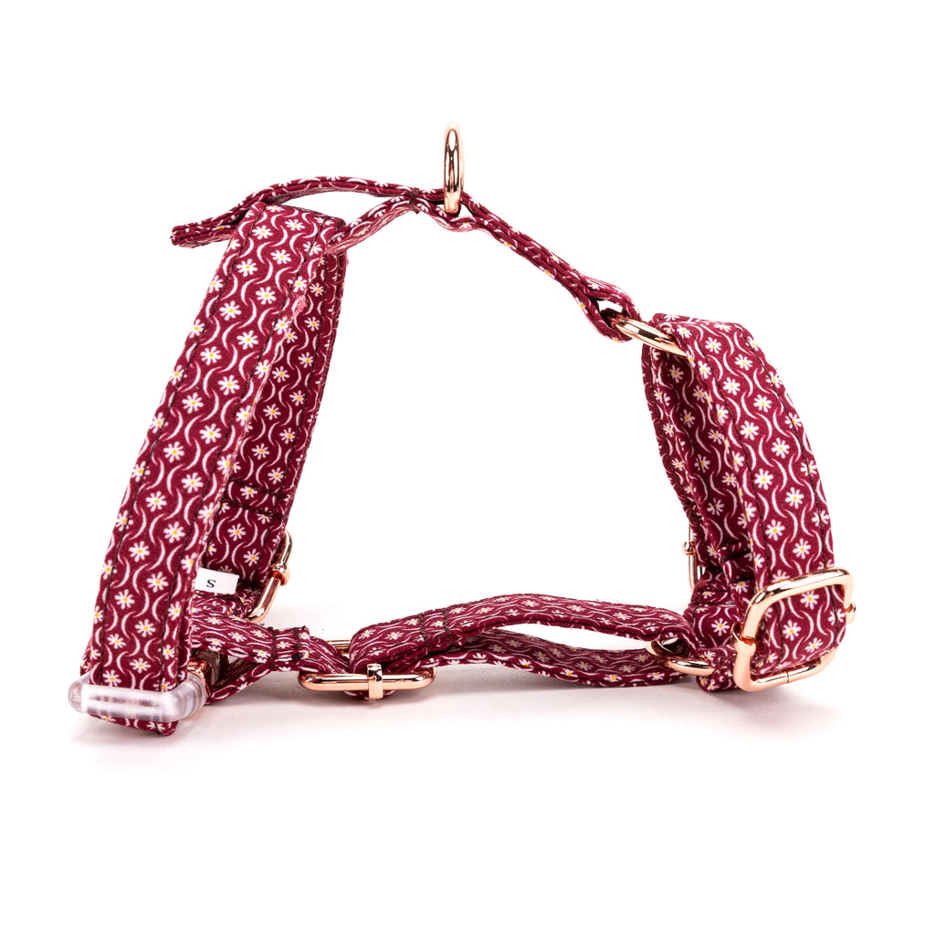 100% Cotton Adjustable No Pull Dog Harness Heritage Red main