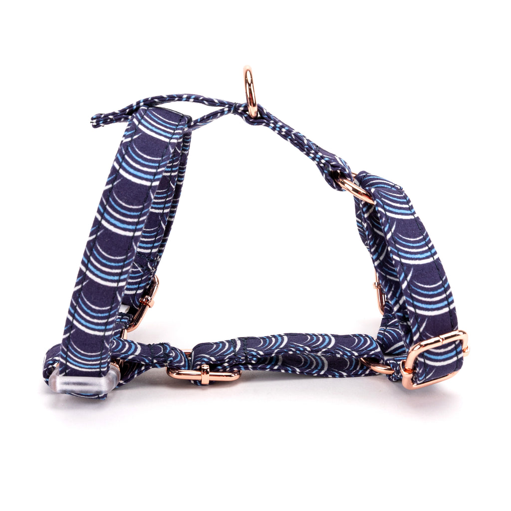 100% Cotton Adjustable No Pull Dog Harness Moon Tide main