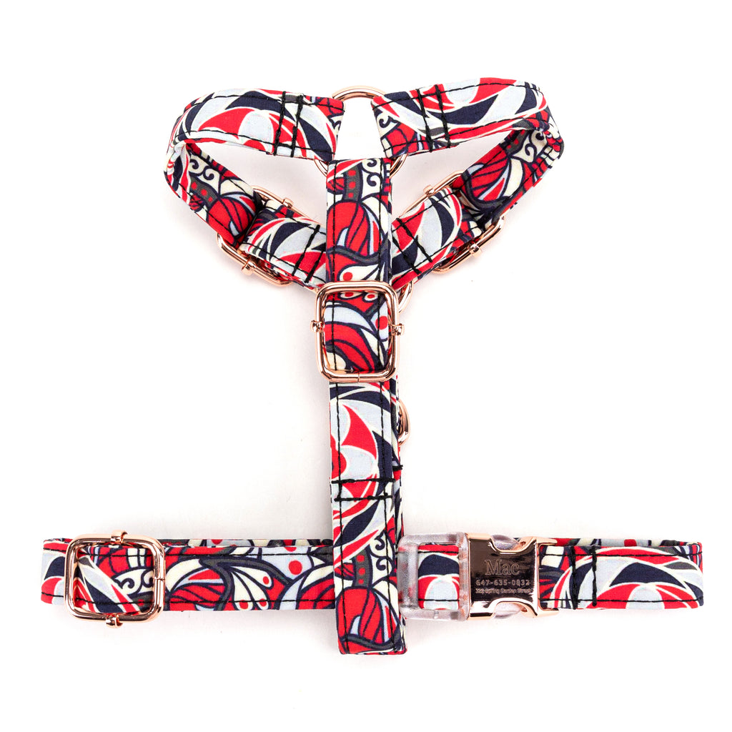 100% Cotton Adjustable No Pull Dog Harness Impressionist top