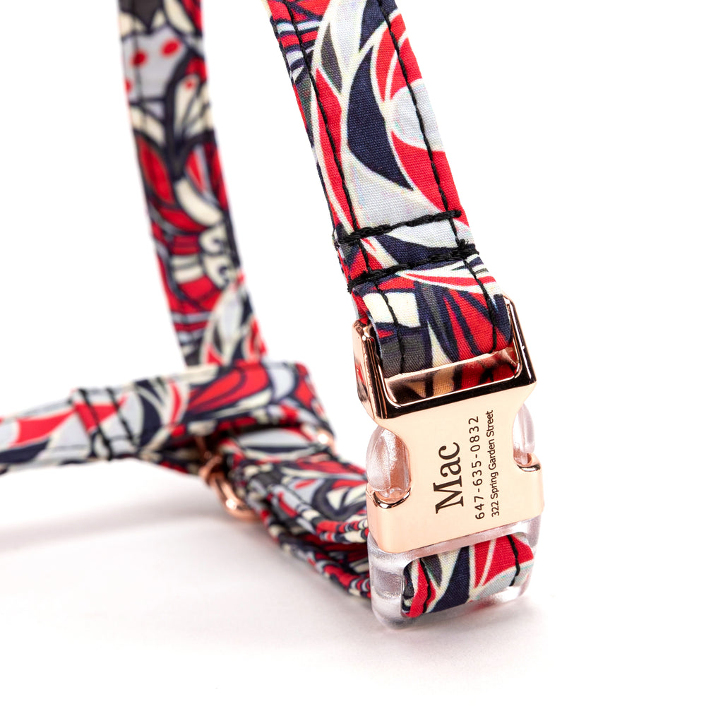 100% Cotton Adjustable No Pull Dog Harness Impressionist buckle