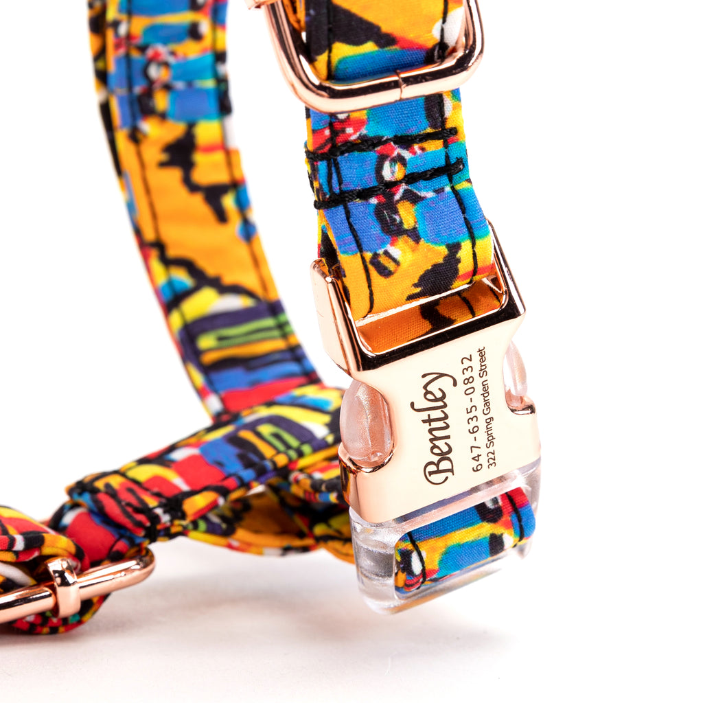 100% Cotton Adjustable No Pull Dog Harness Countryside Life buckle