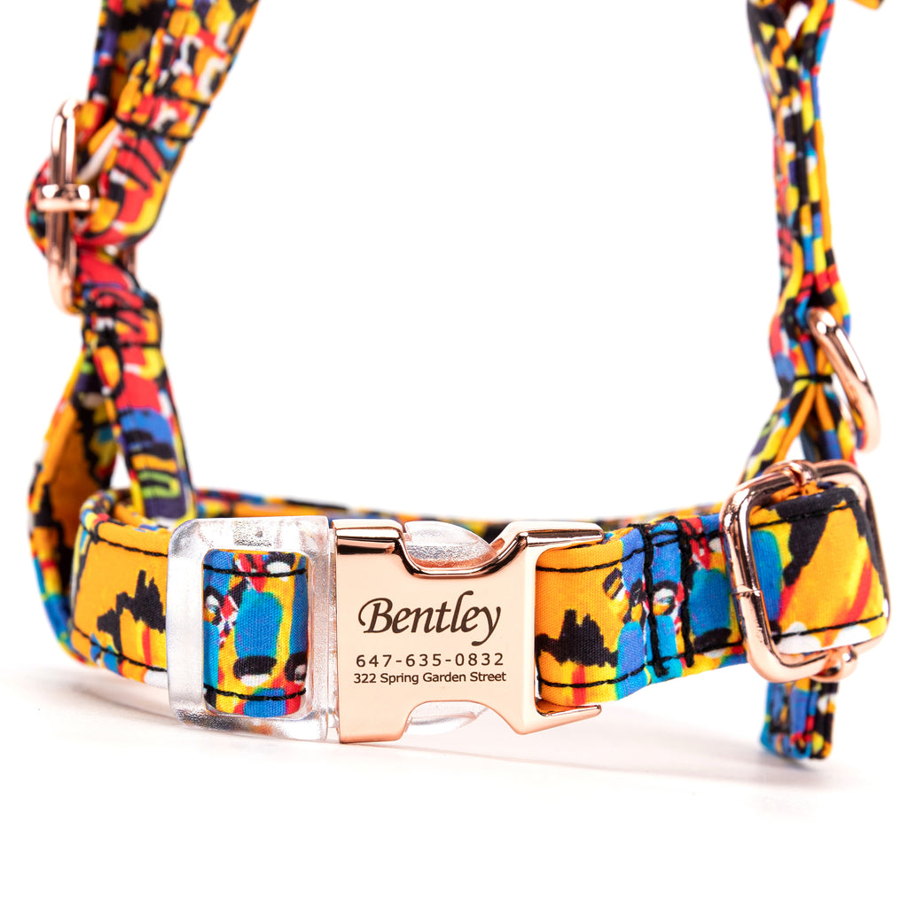 100% Cotton Adjustable No Pull Dog Harness Countryside Life front