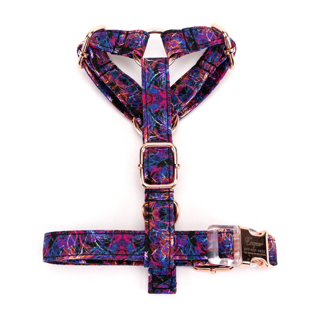 100% Cotton Adjustable No Pull Dog Harness Nebula top