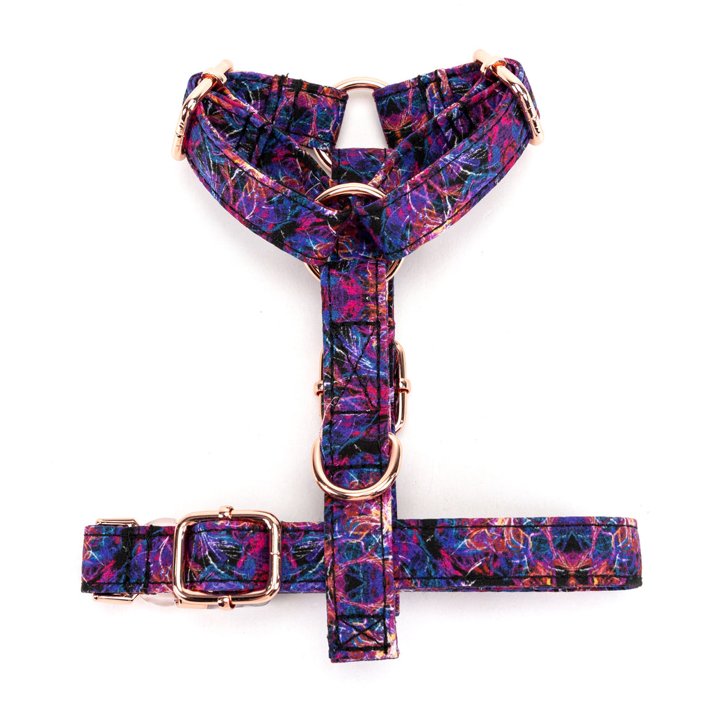 100% Cotton Adjustable No Pull Dog Harness Nebula bottom