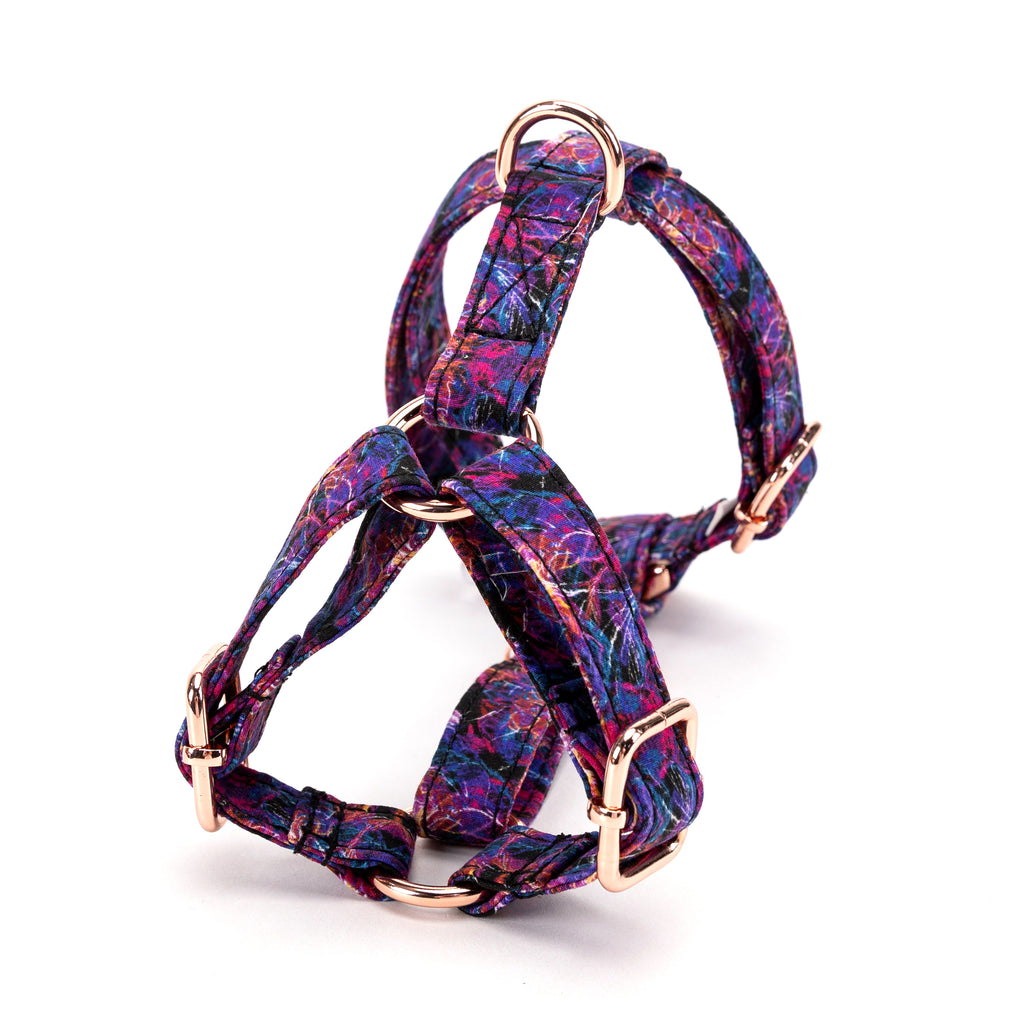 100% Cotton Adjustable No Pull Dog Harness Nebula back