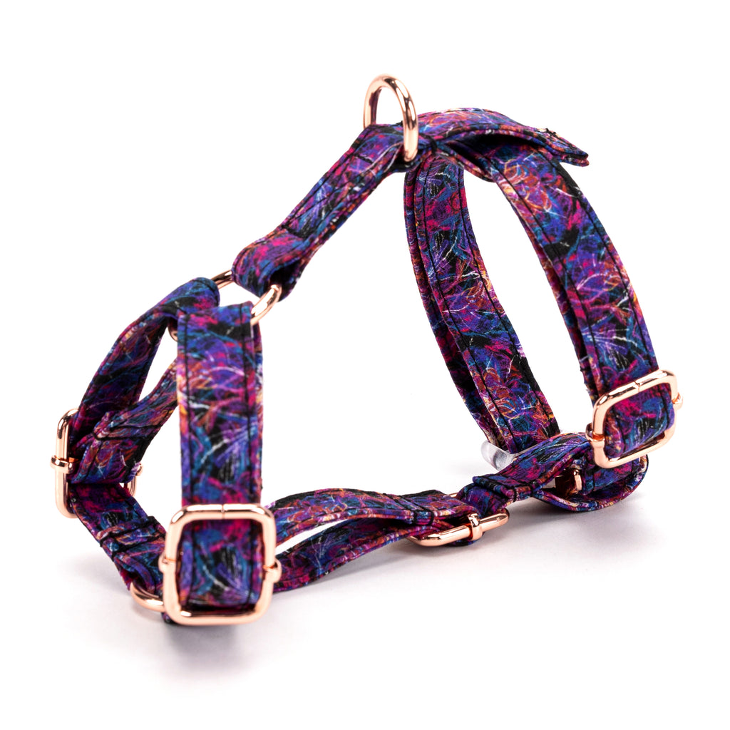 100% Cotton Adjustable No Pull Dog Harness Nebula side