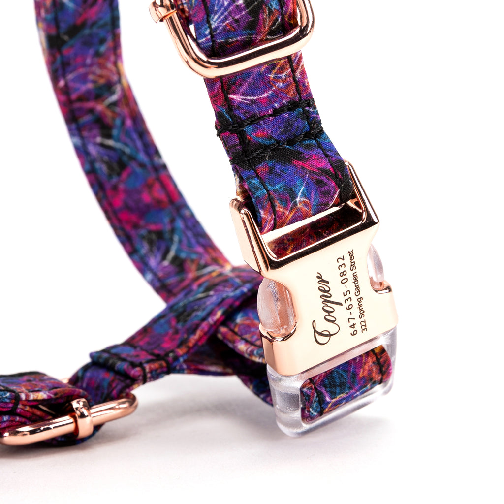 100% Cotton Adjustable No Pull Dog Harness Nebula buckle