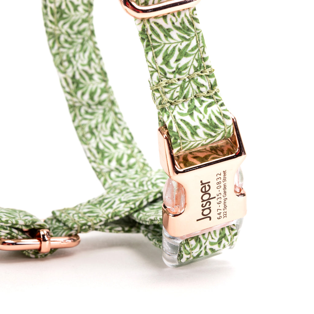 100% Cotton Adjustable No Pull Dog Harness Willow Bough buckle