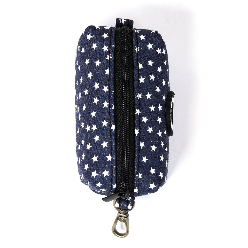 100% Cotton Dog Poop Bag Holder Brass Stars top