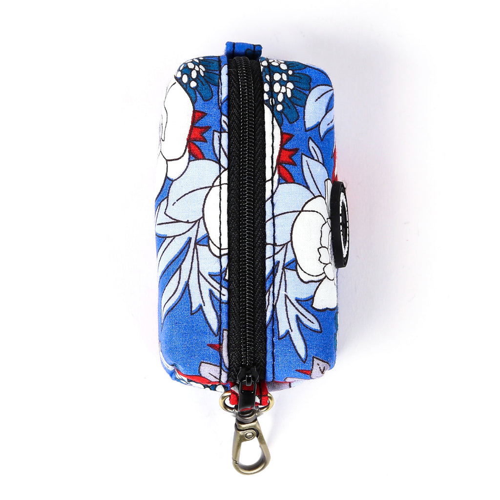 100% Cotton Dog Poop Bag Holder Brass Rhododendron top