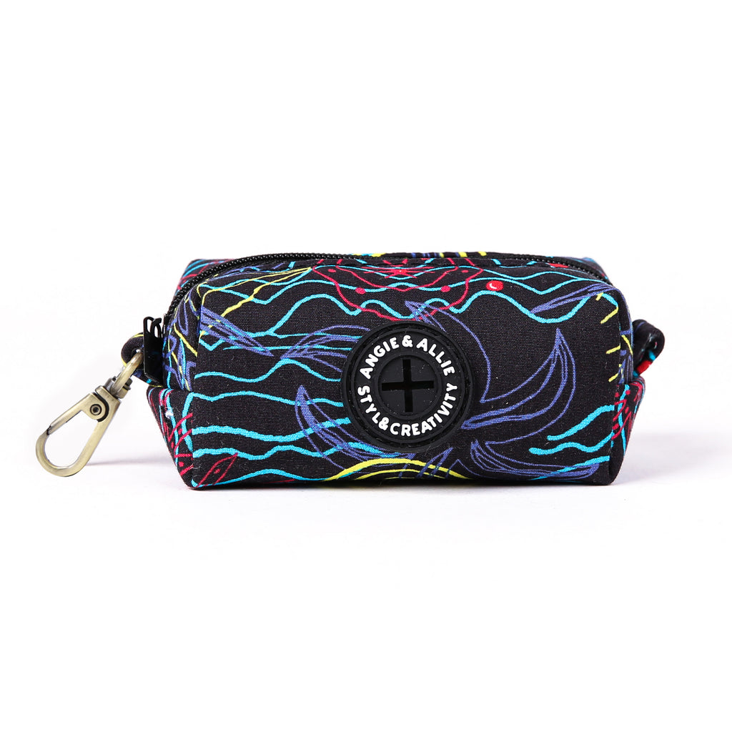 100% Cotton Dog Poop Bag Holder Brass Seaside front