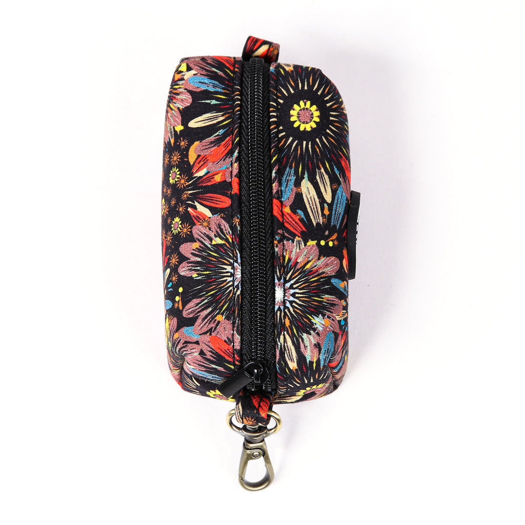 100% Cotton Dog Poop Bag Holder Brass Sunflowers top