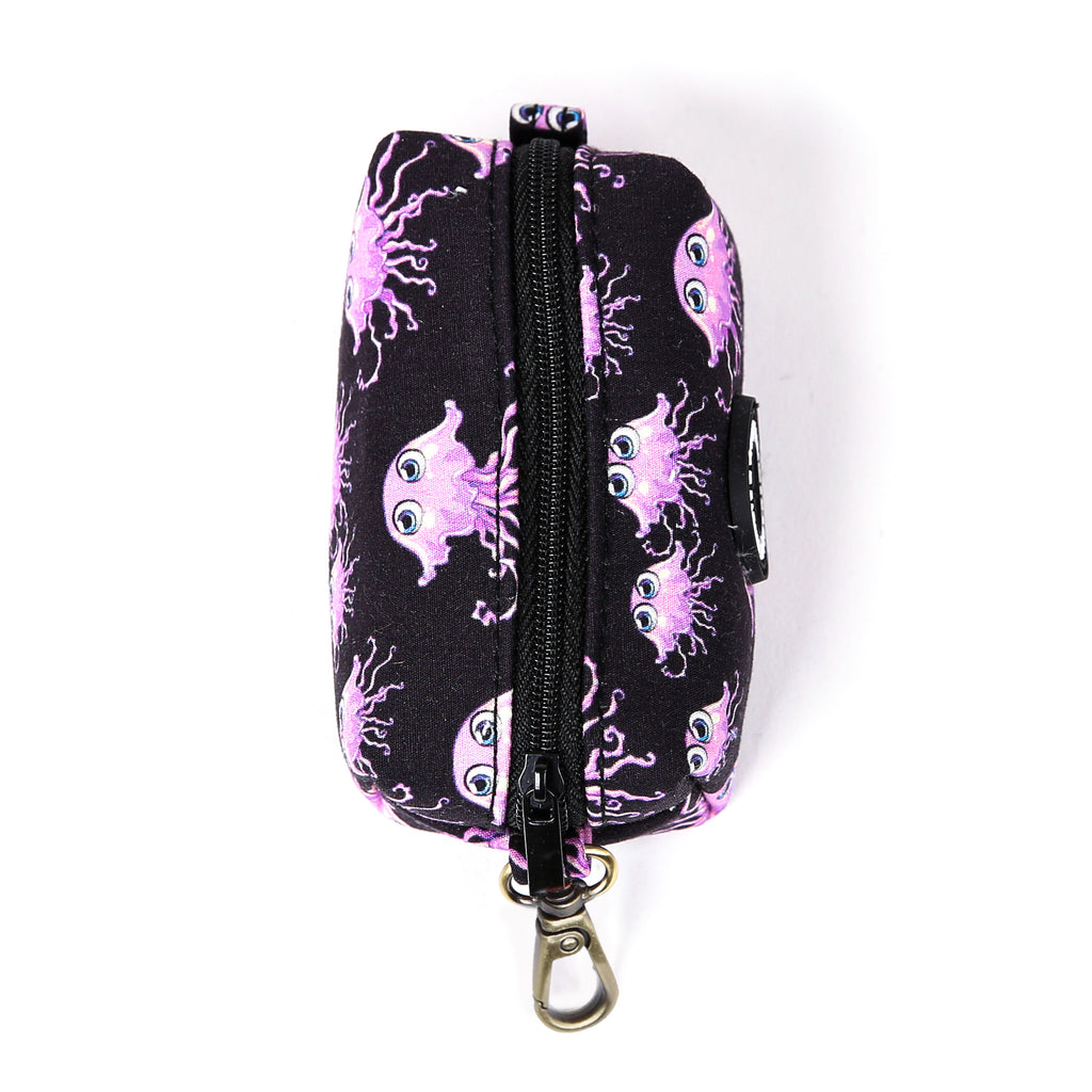100% Cotton Dog Poop Bag Holder Brass Jellyfish top
