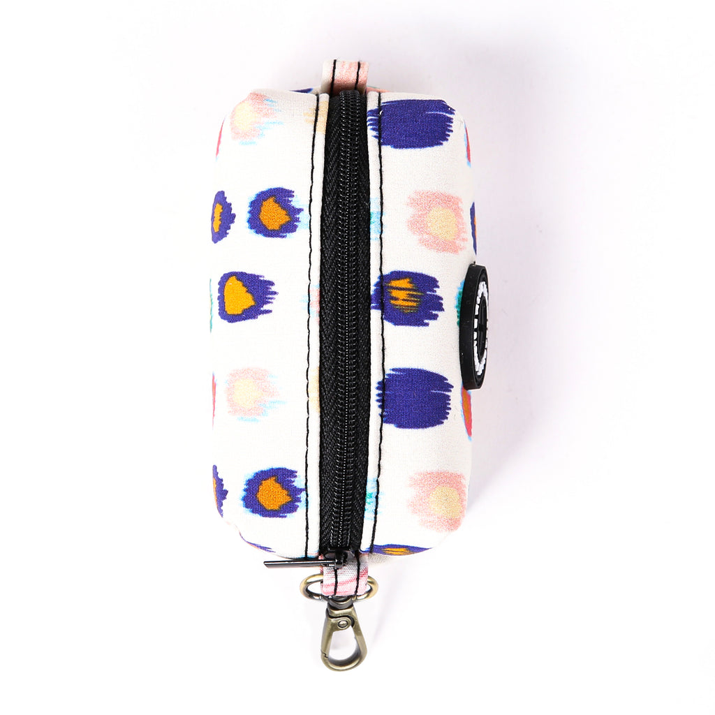 100% Cotton Dog Poop Bag Holder Brass Colorful leopard top