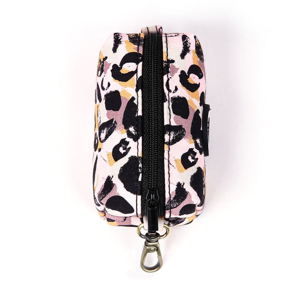 100% Cotton Dog Poop Bag Holder Brass Blooms top