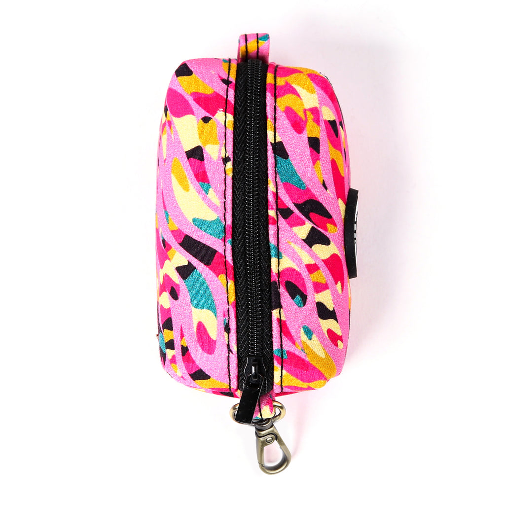 100% Cotton Dog Poop Bag Holder Brass Zebra top