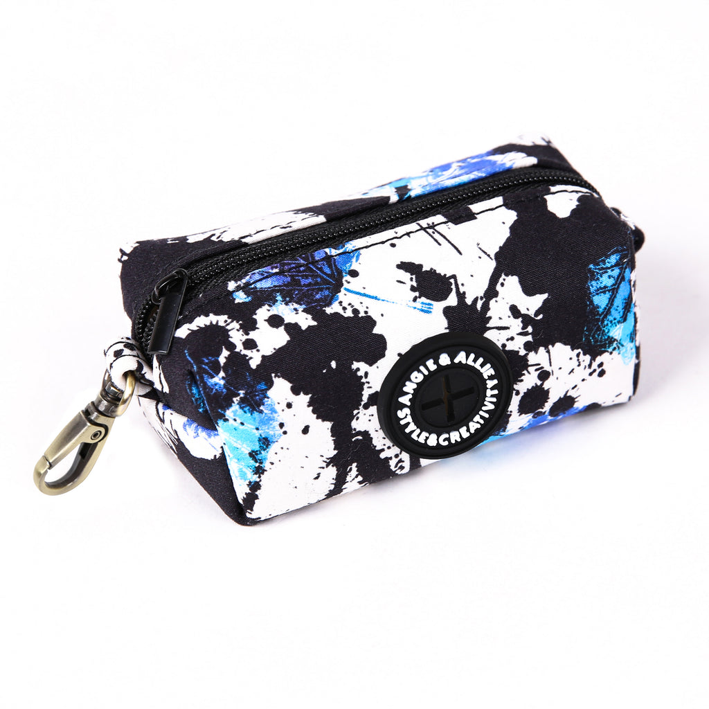 100% Cotton Dog Poop Bag Holder Brass Lotus side