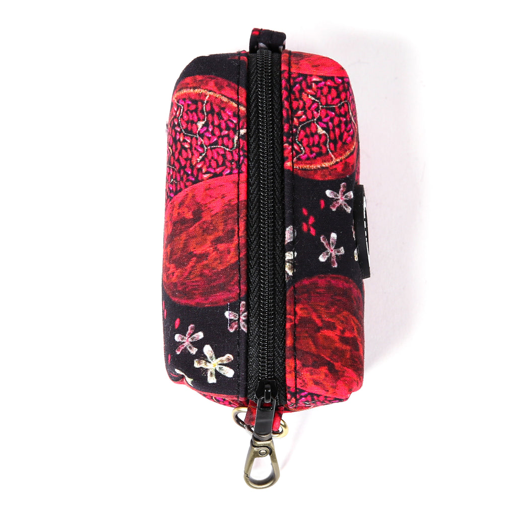 100% Cotton Dog Poop Bag Holder Brass Pomegranate top