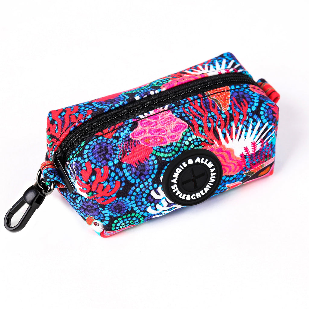 100% Cotton Dog Poop Bag Holder Black Seaworld side