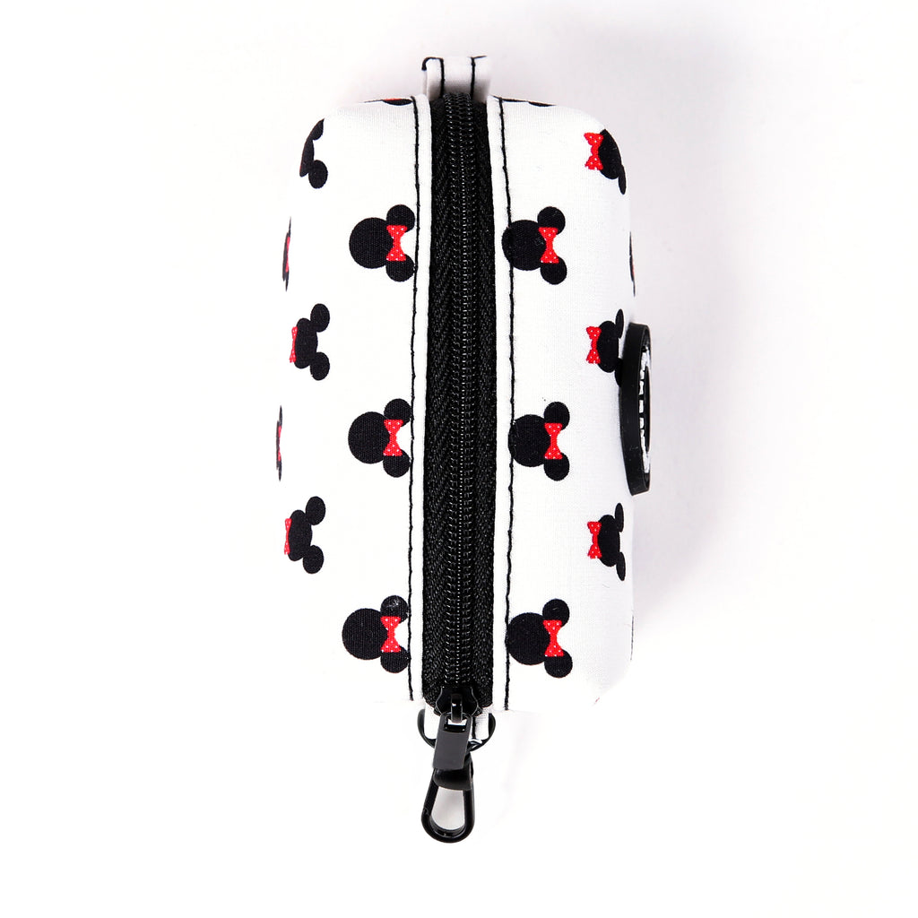 100% Cotton Dog Poop Bag Holder Black Minnie top