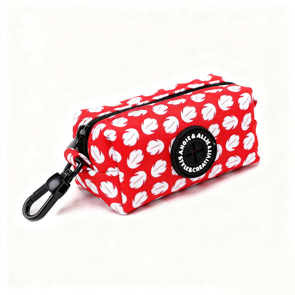 100% Cotton Dog Poop Bag Holder Black Lilo & Stitch Lilo Hawaiian Dress side