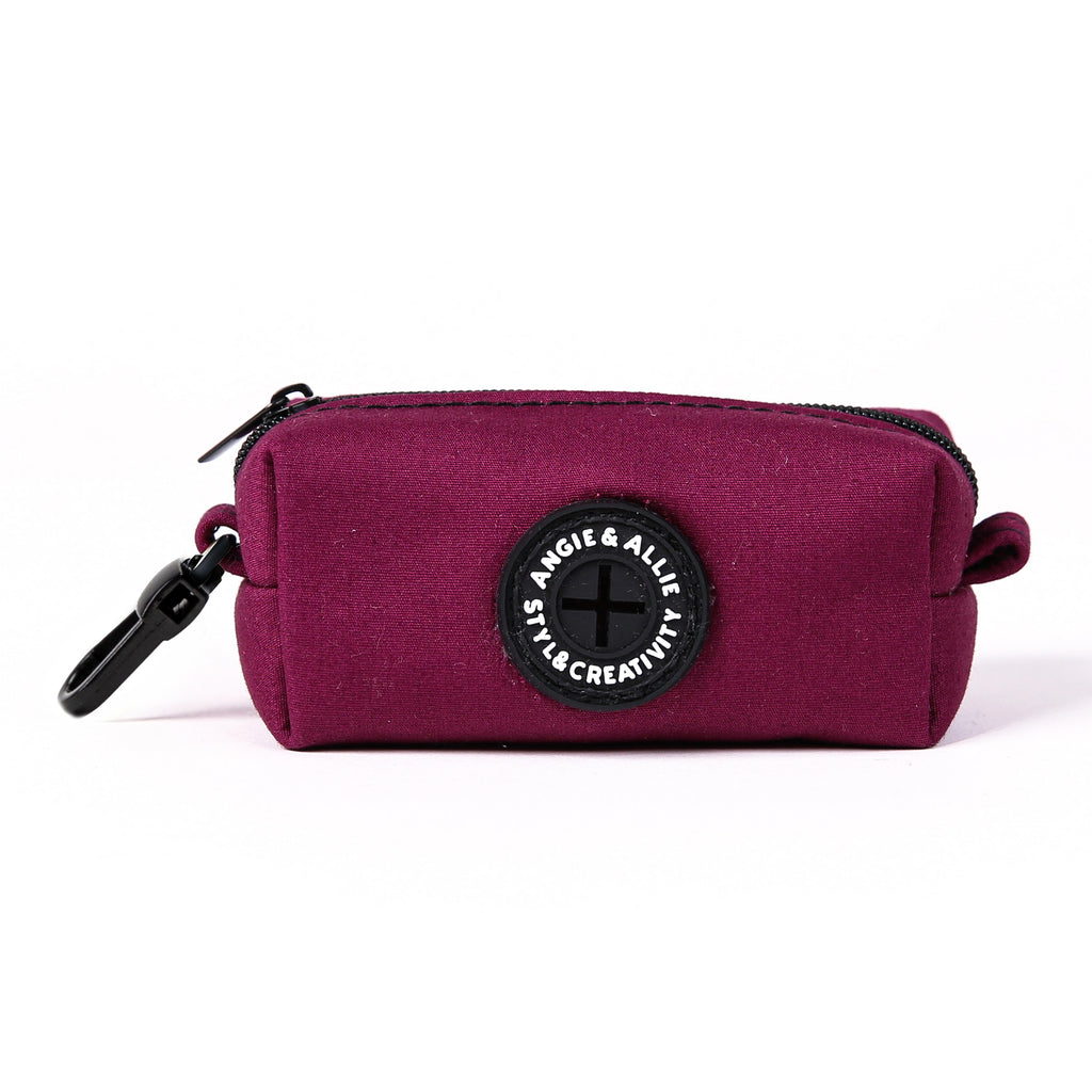 100% Cotton Dog Poop Bag Holder Black  Wine main