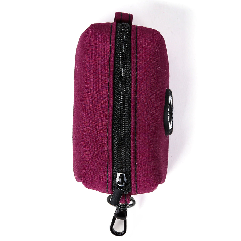 100% Cotton Dog Poop Bag Holder Black  Wine top