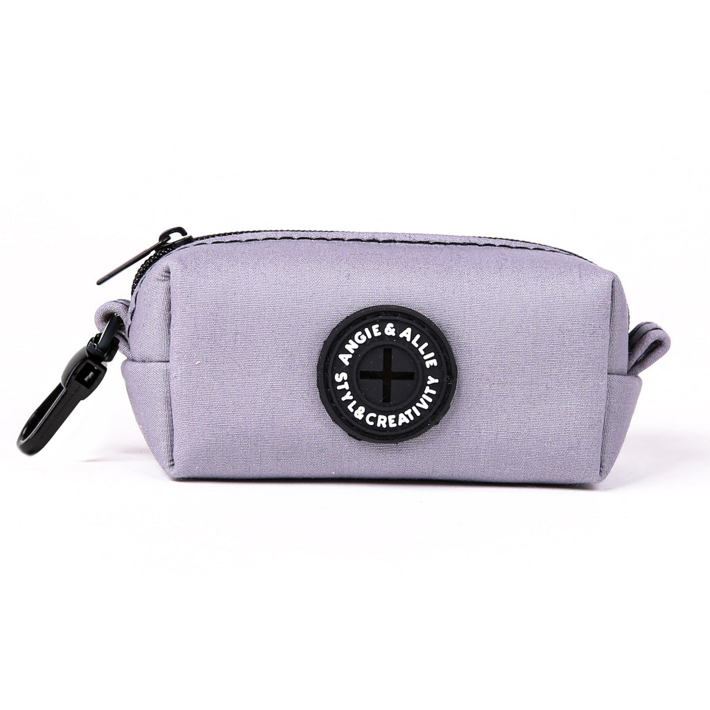 100% Cotton Dog Poop Bag Holder Black Light Grey main