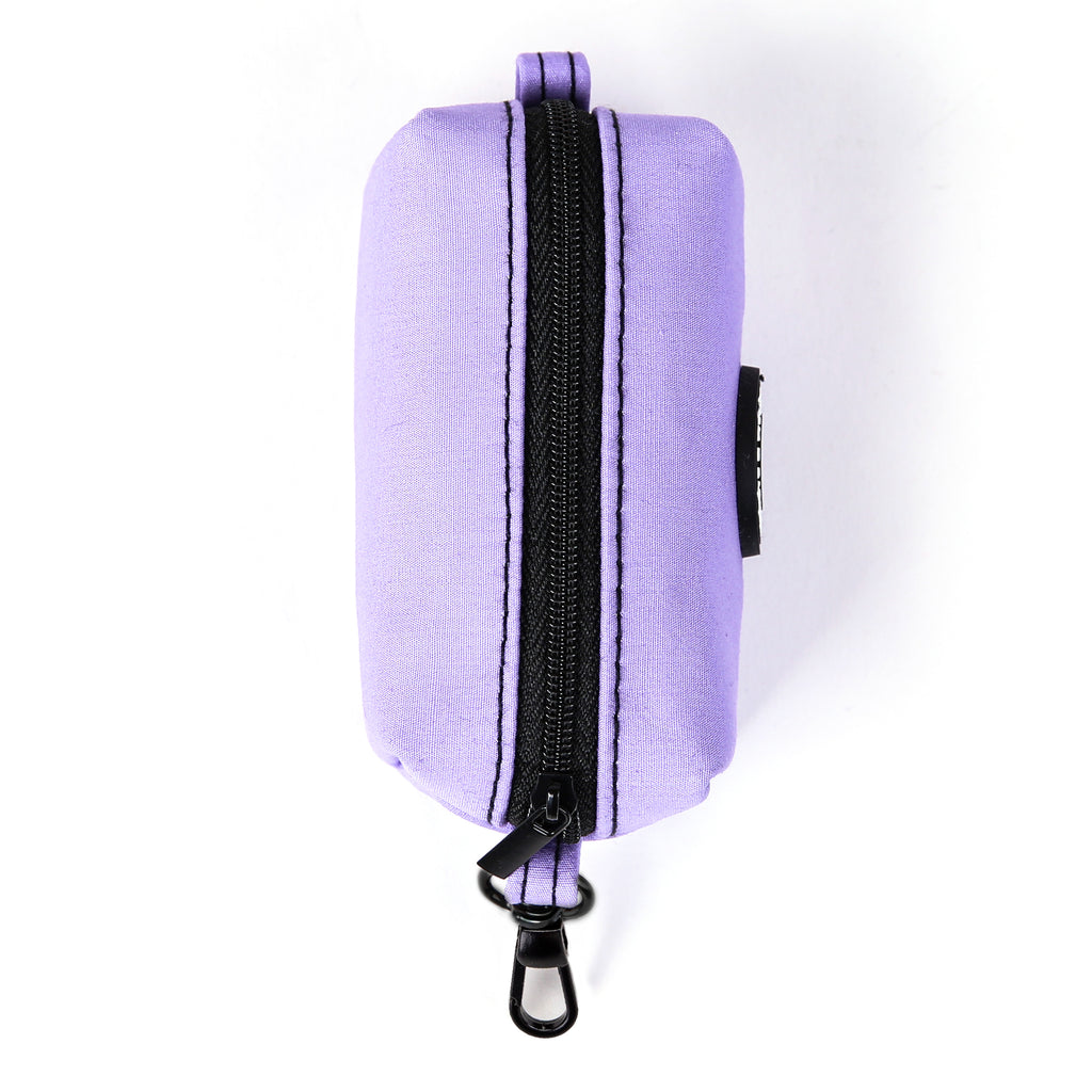 100% Cotton Dog Poop Bag Holder Black  Lavender top