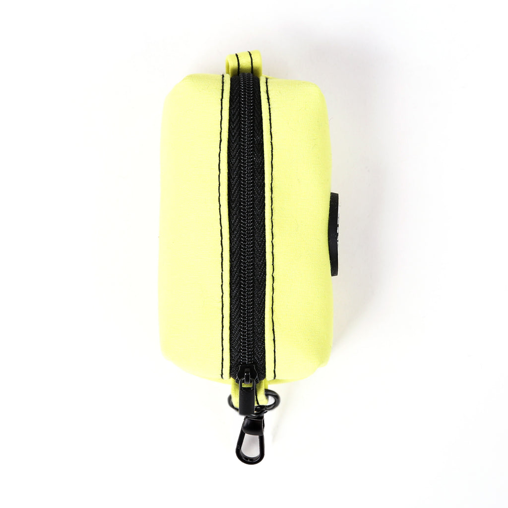 100% Cotton Dog Poop Bag Holder Black  Lemon top