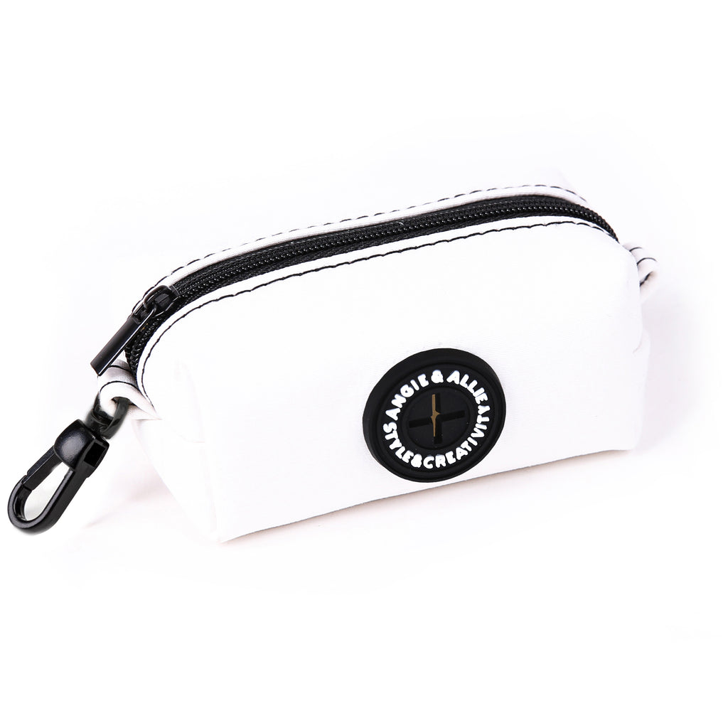 100% Cotton Dog Poop Bag Holder White side