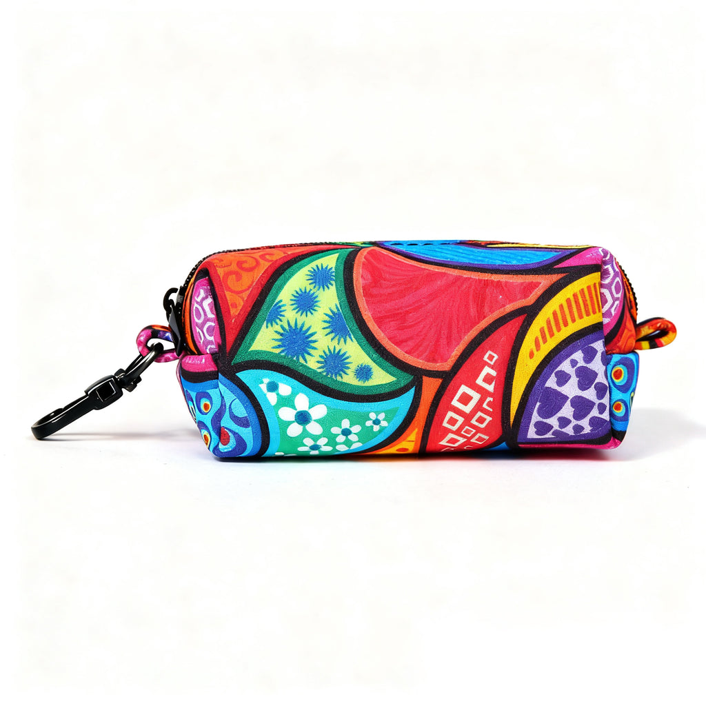 100% Cotton Dog Poop Bag Holder Black Dream Fantasy back