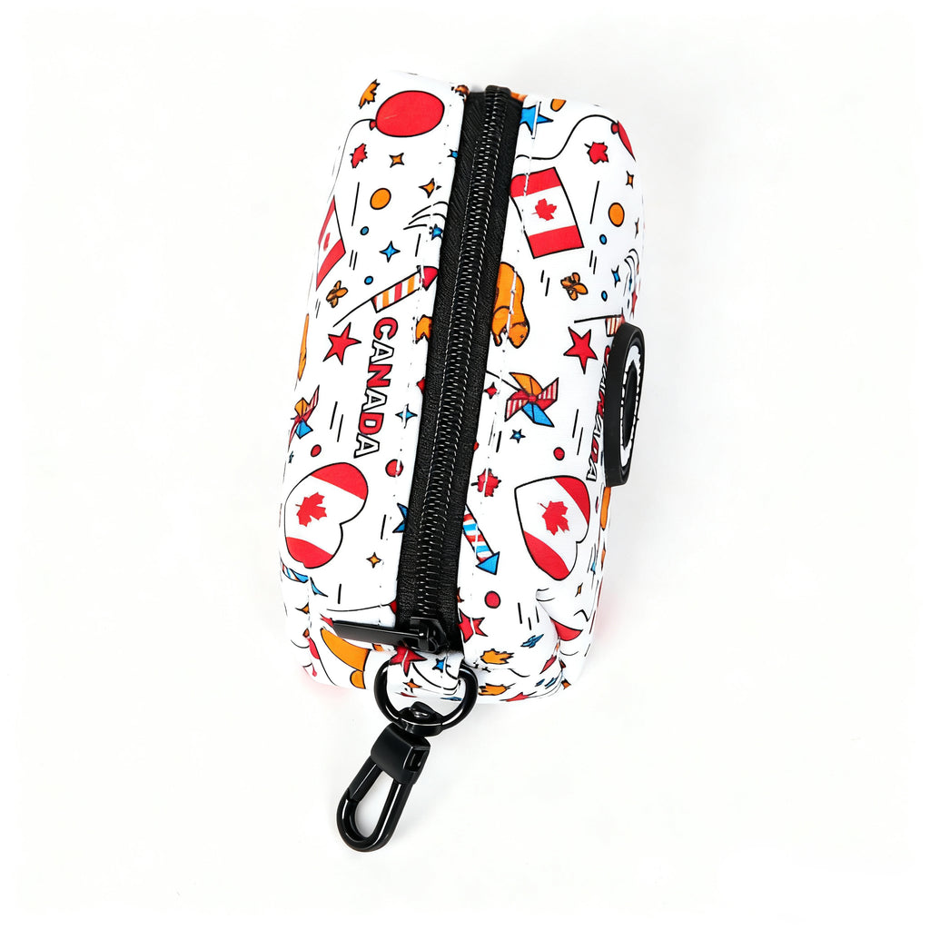 100% Cotton Dog Poop Bag Holder Black Love Canada top