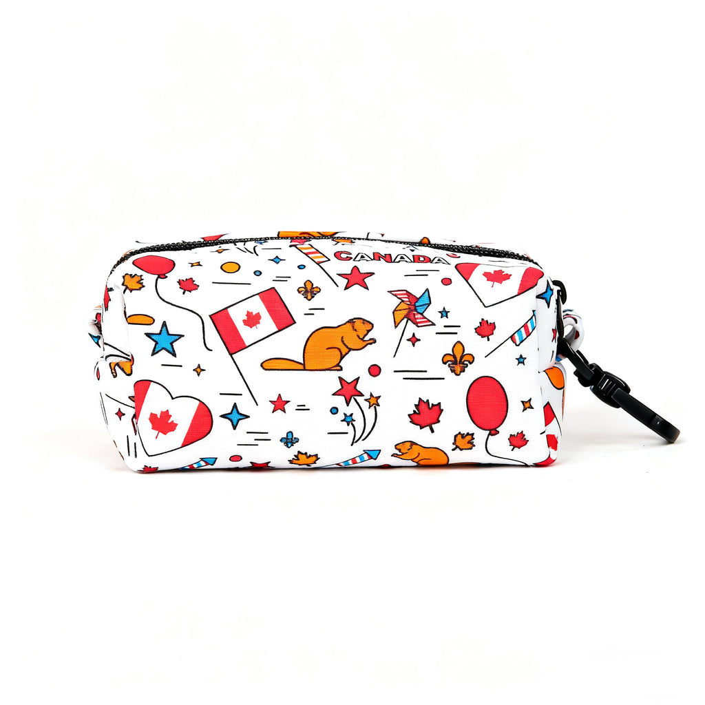 100% Cotton Dog Poop Bag Holder Black Love Canada back