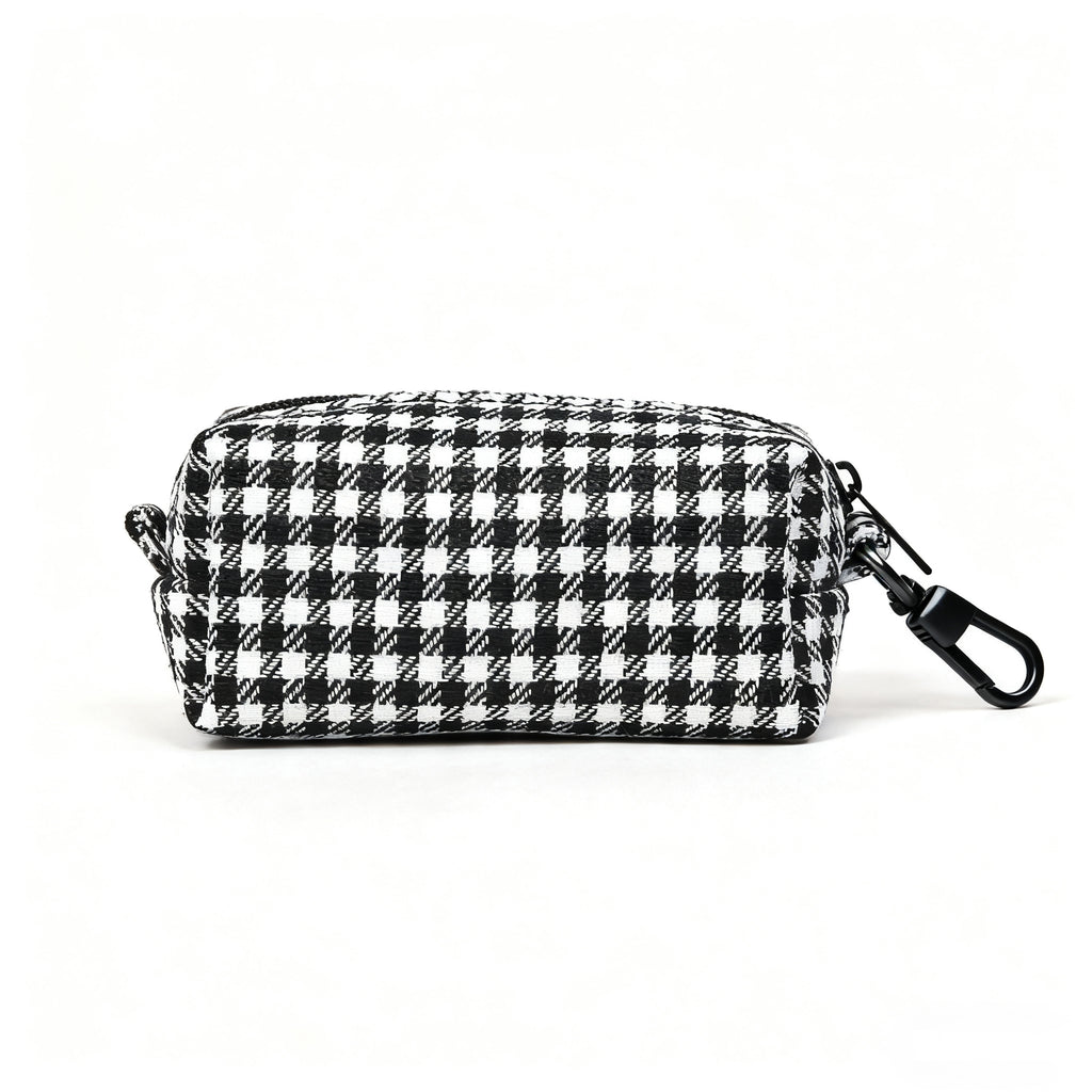 100% Cotton Dog Poop Bag Holder Black Shepherd Black White back