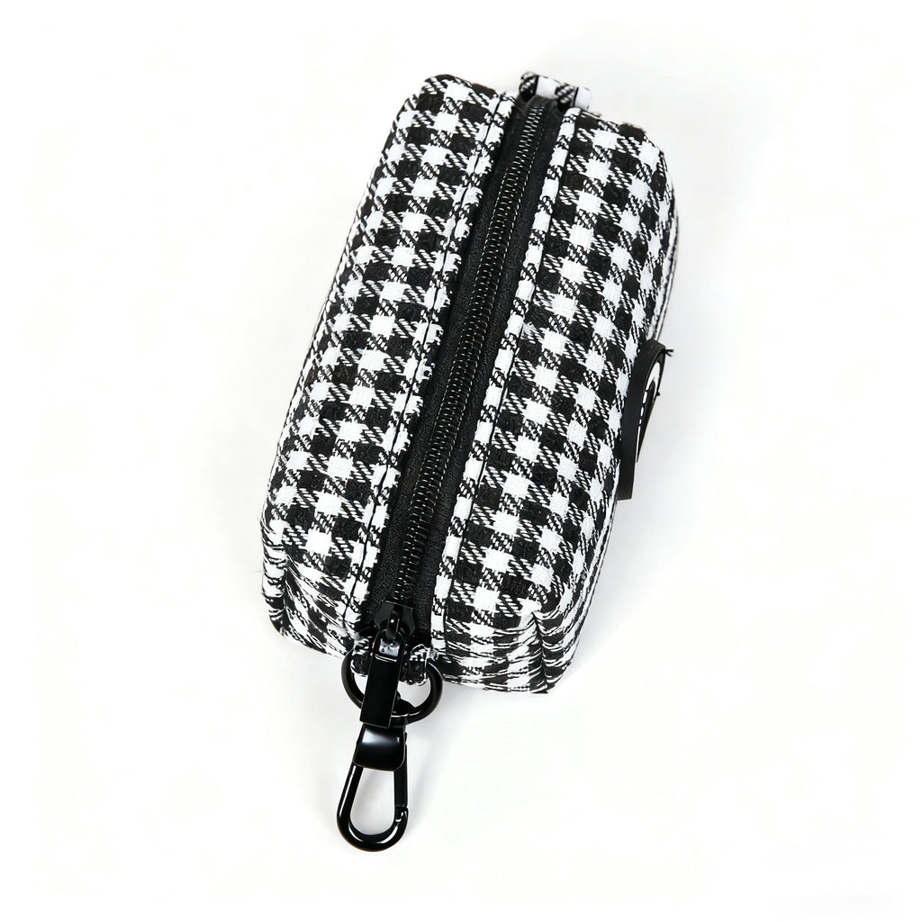 100% Cotton Dog Poop Bag Holder Black Shepherd Black White top