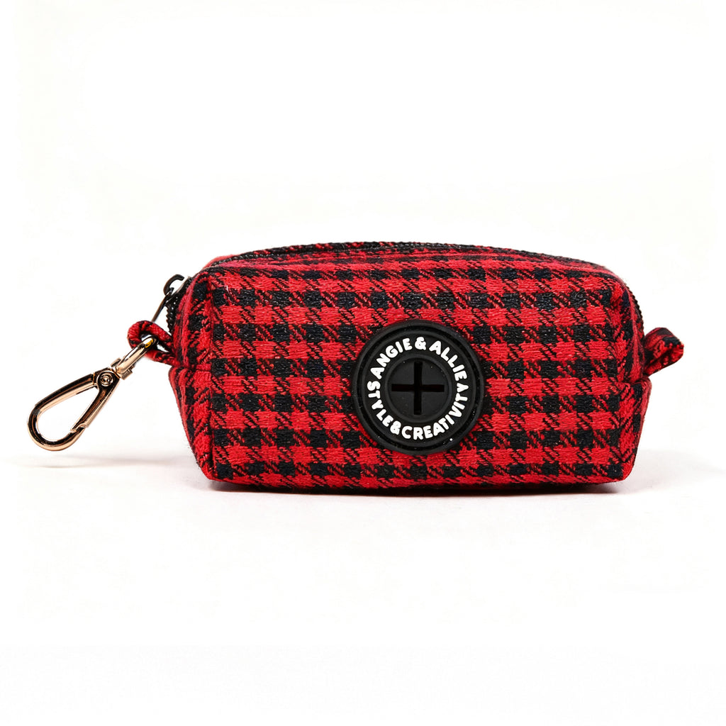 100% Cotton Dog Poop Bag Holder Gold Shepherd Red main