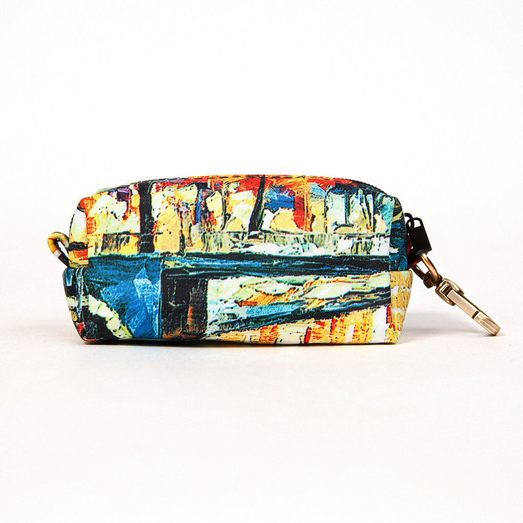 100% Cotton Dog Poop Bag Holder Gold French Countryside back