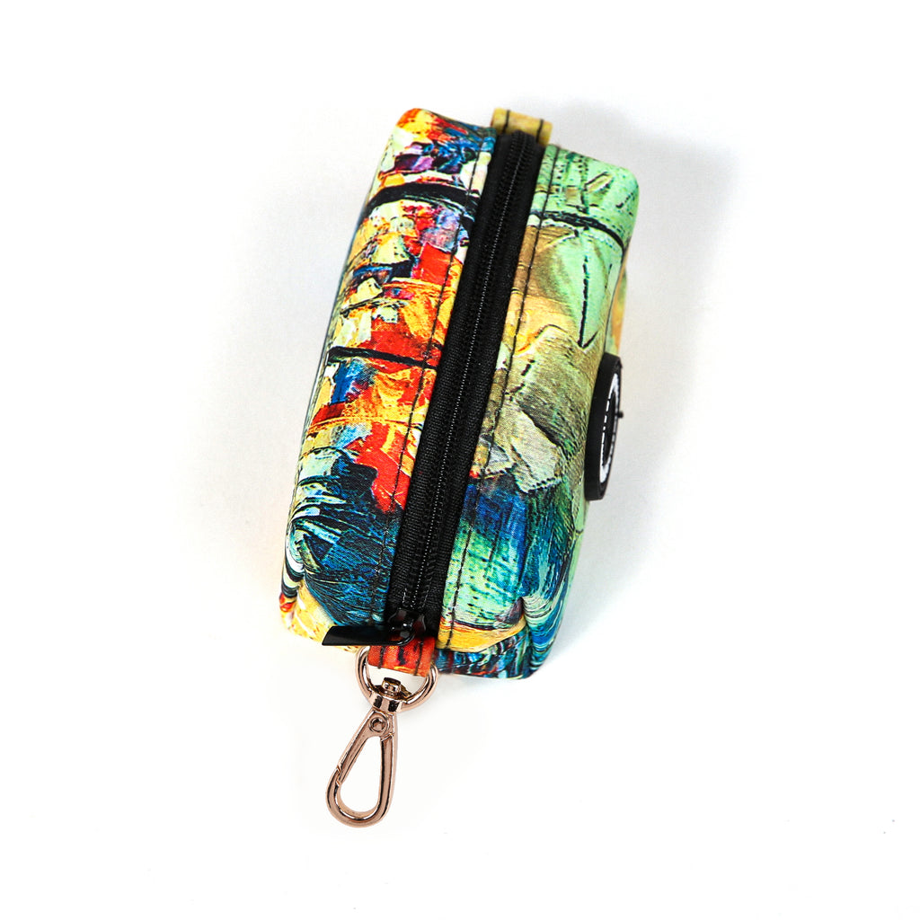 100% Cotton Dog Poop Bag Holder Gold French Countryside top