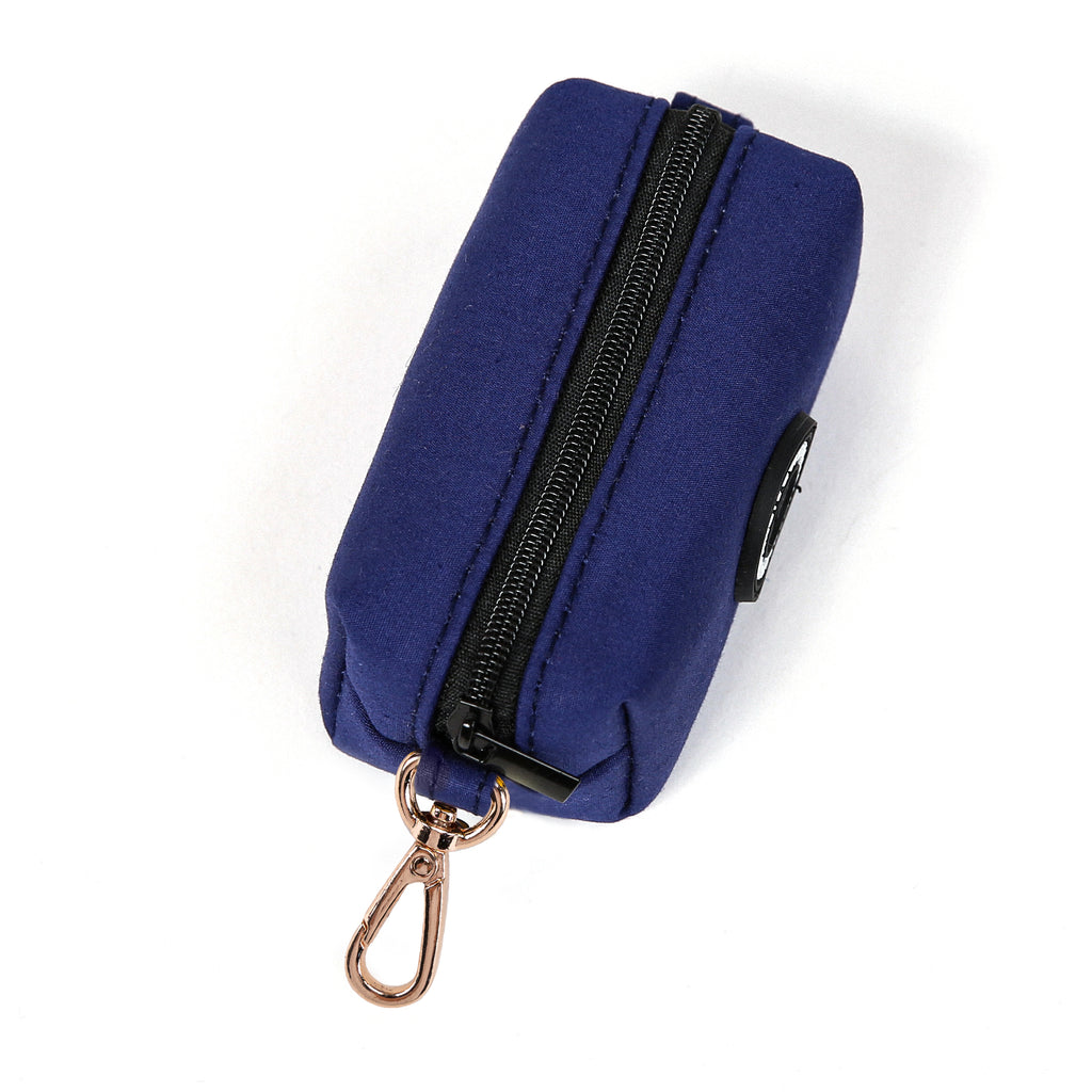100% Cotton Dog Poop Bag Holder Gold Royal Blue top